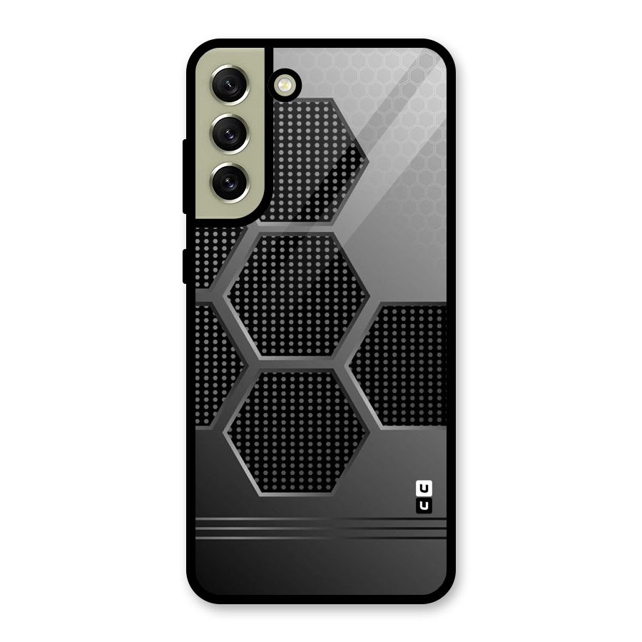 Grey Black Hexa Glass Back Case for Galaxy S21 FE 5G