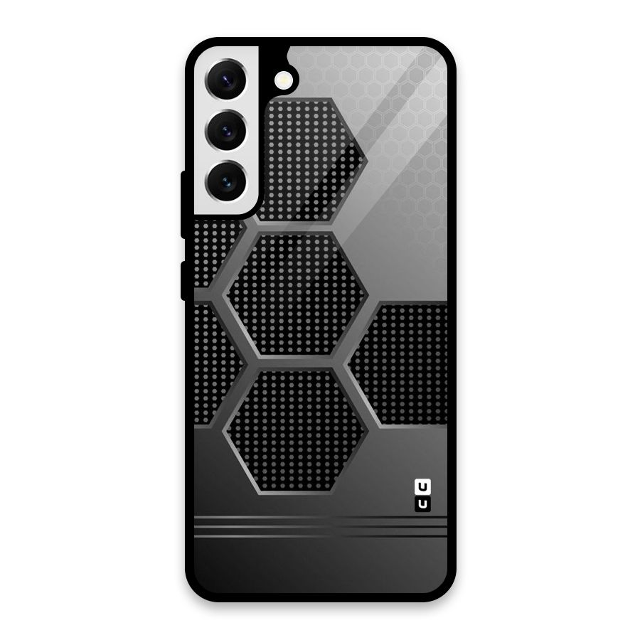 Grey Black Hexa Glass Back Case for Galaxy S22 Plus 5G