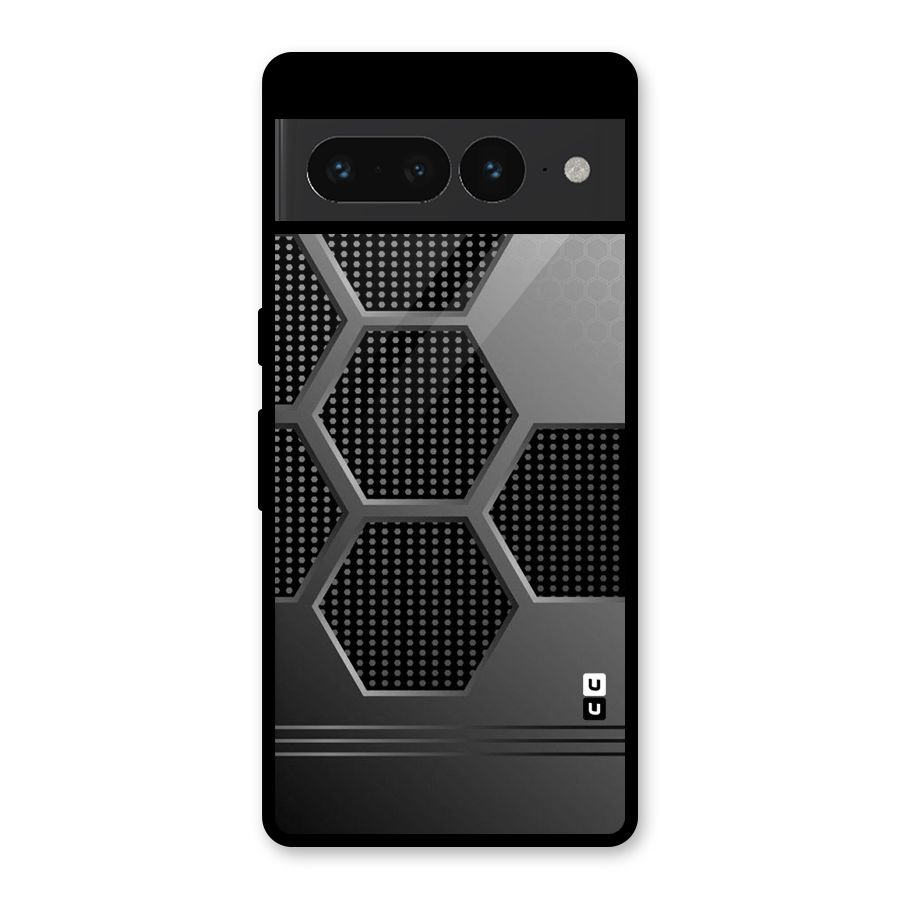 Grey Black Hexa Glass Back Case for Google Pixel 7 Pro