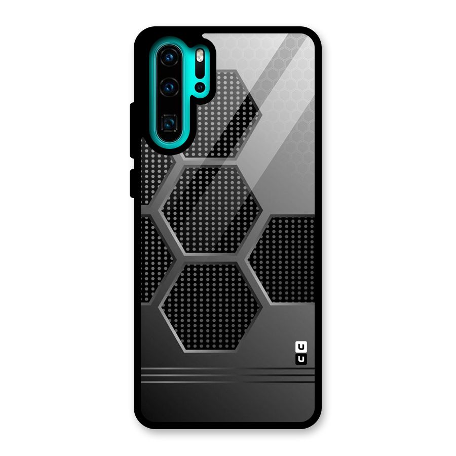 Grey Black Hexa Glass Back Case for Huawei P30 Pro