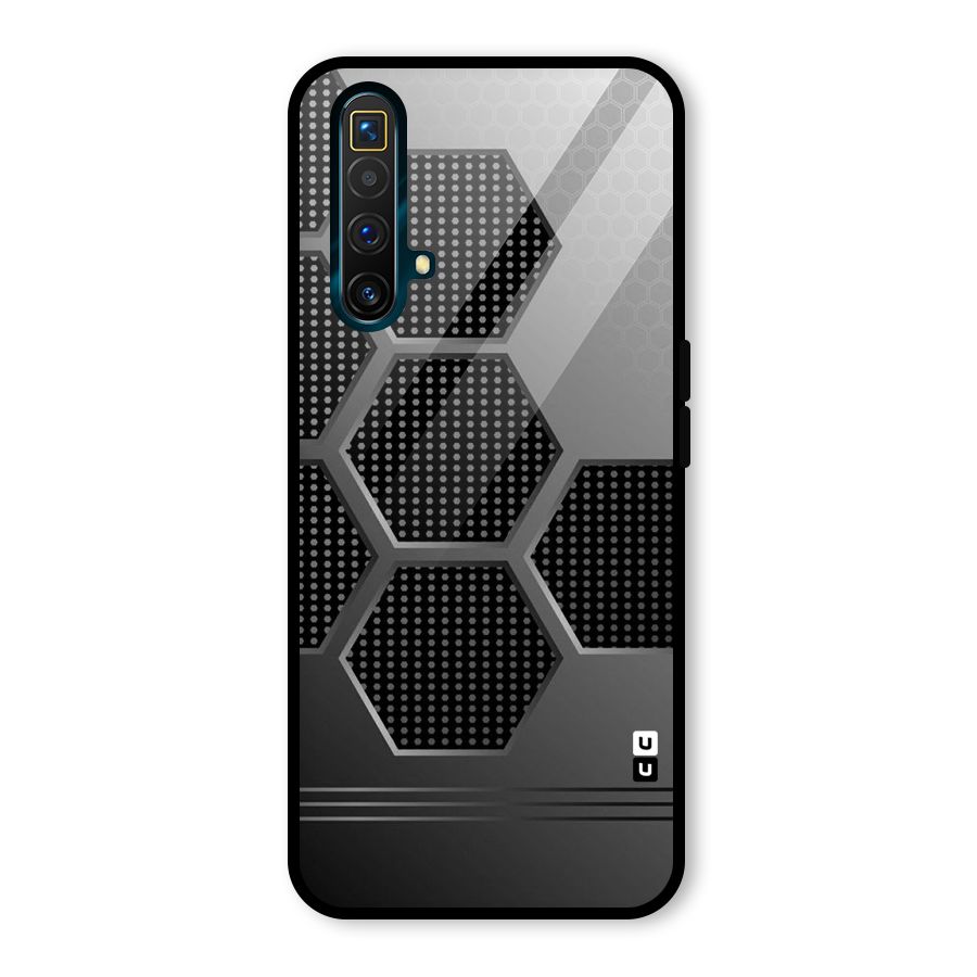 Grey Black Hexa Glass Back Case for Realme X3 SuperZoom