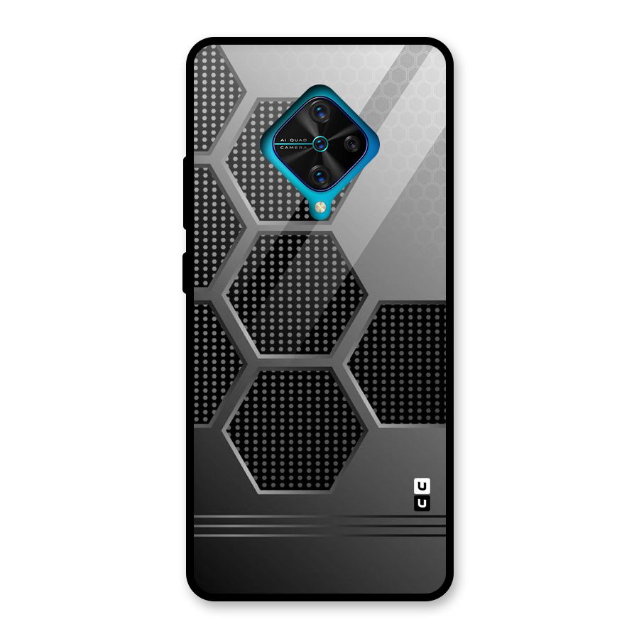 Grey Black Hexa Glass Back Case for Vivo S1 Pro