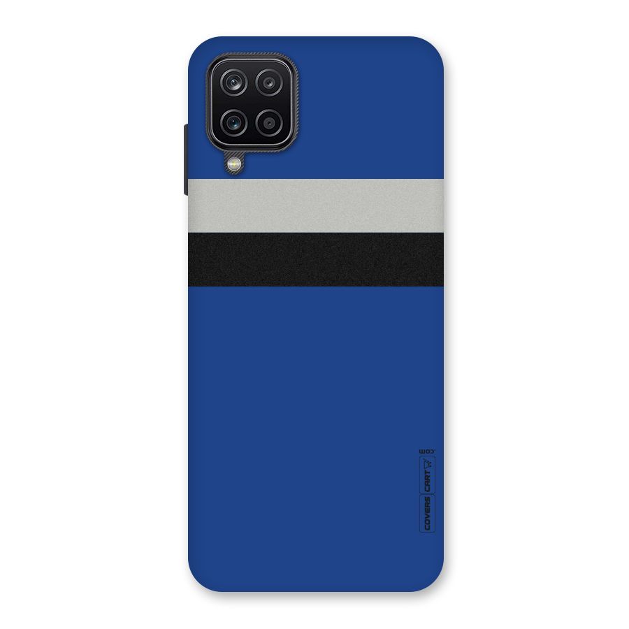 Grey Black Strips Back Case for Galaxy A12