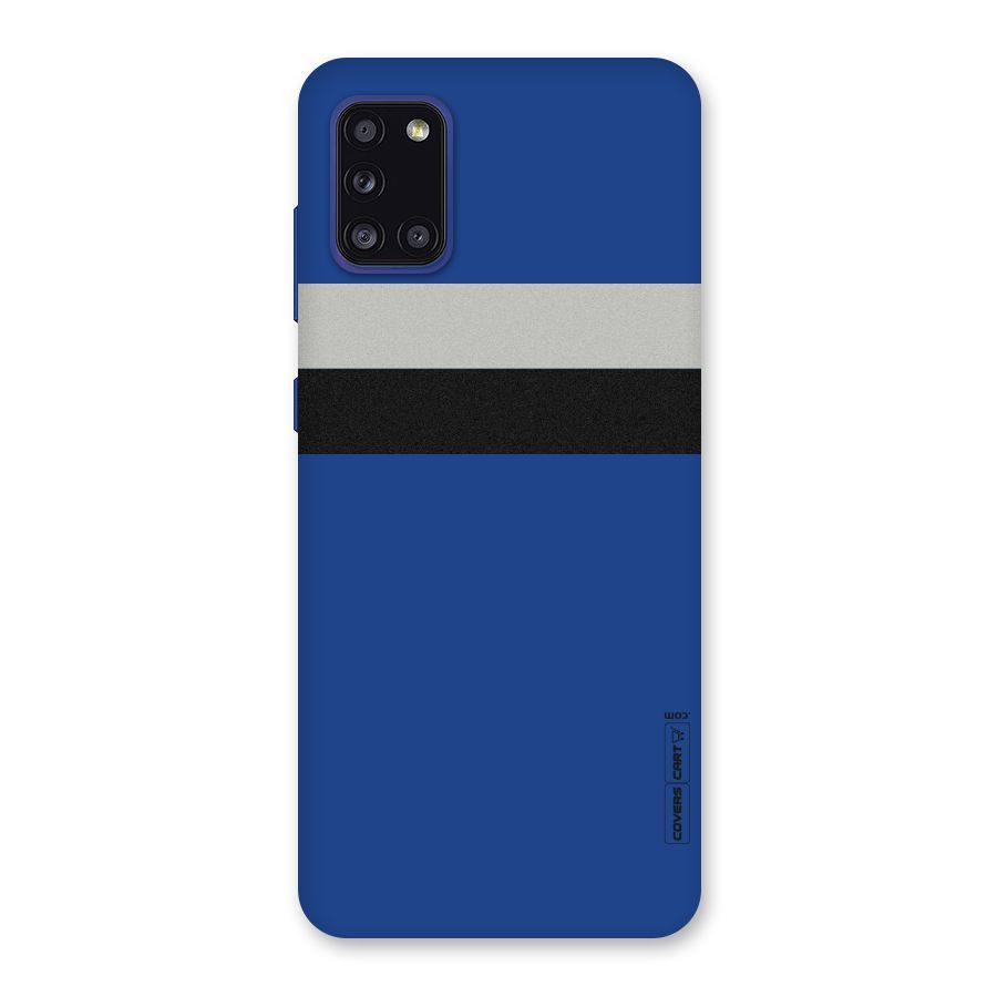 Grey Black Strips Back Case for Galaxy A31