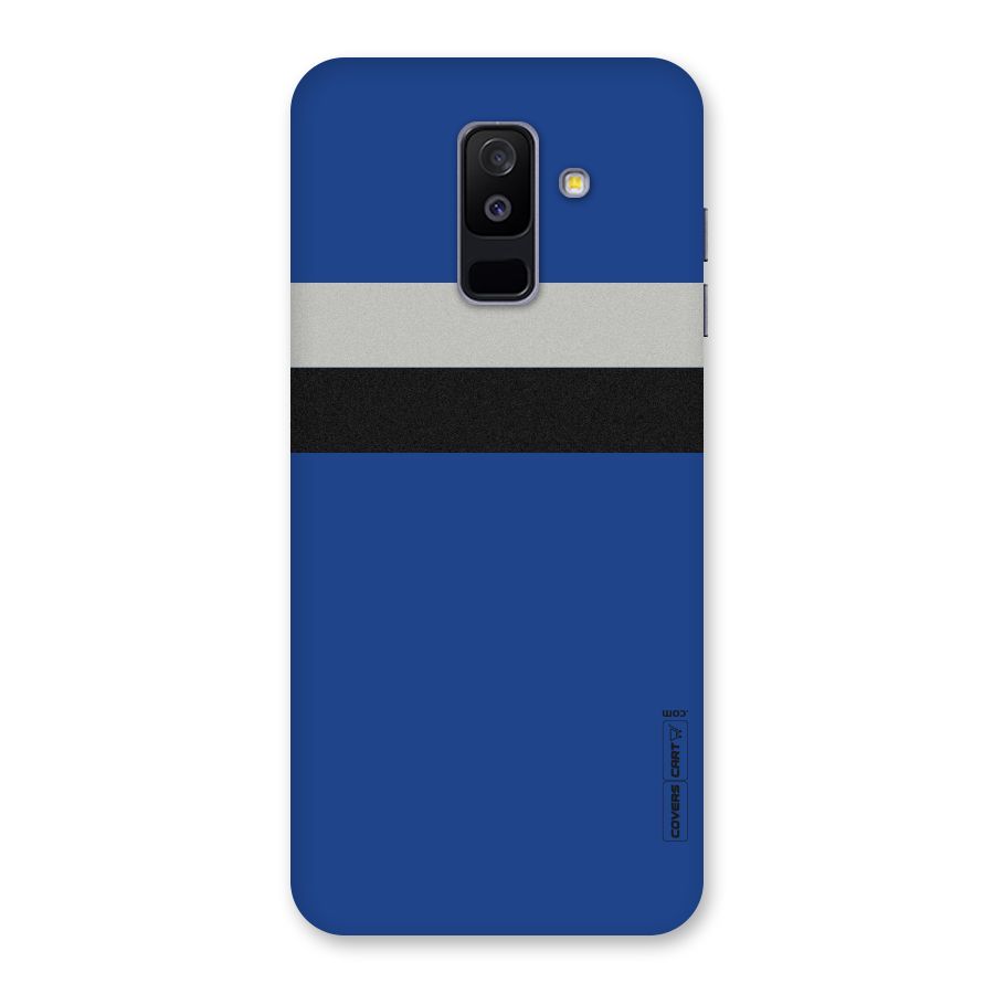 Grey Black Strips Back Case for Galaxy A6 Plus