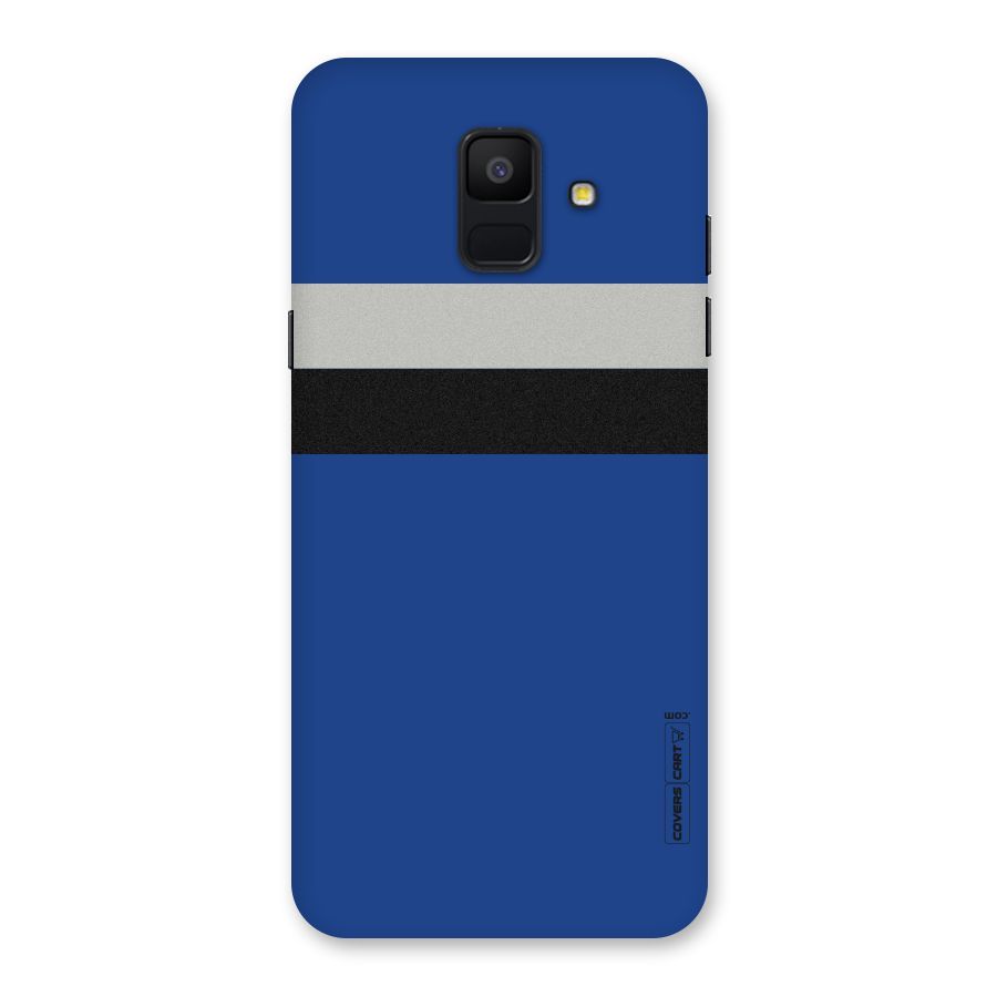 Grey Black Strips Back Case for Galaxy A6 (2018)