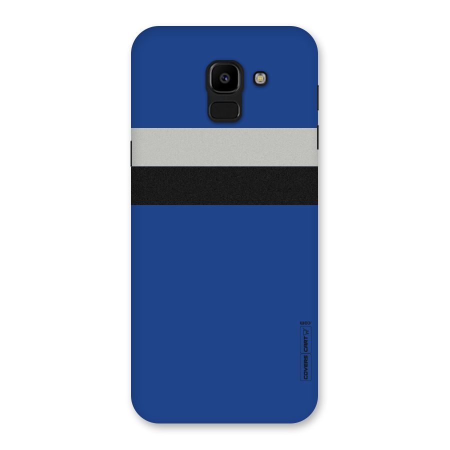 Grey Black Strips Back Case for Galaxy J6
