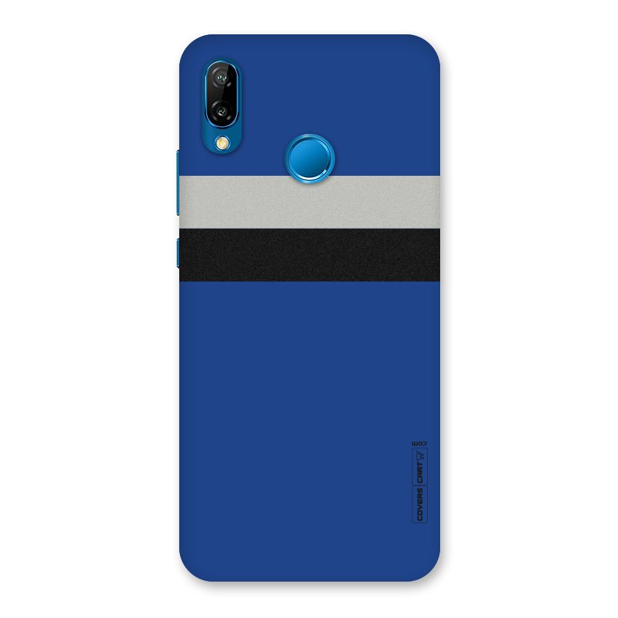 Grey Black Strips Back Case for Huawei P20 Lite