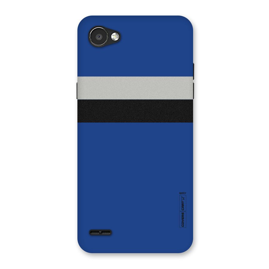Grey Black Strips Back Case for LG Q6