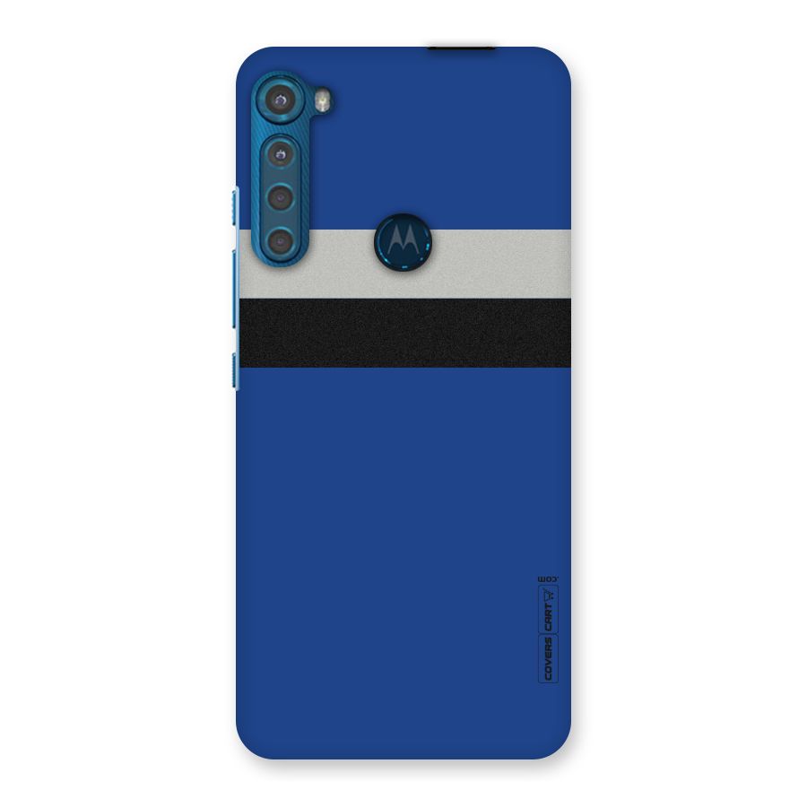 Grey Black Strips Back Case for Motorola One Fusion Plus