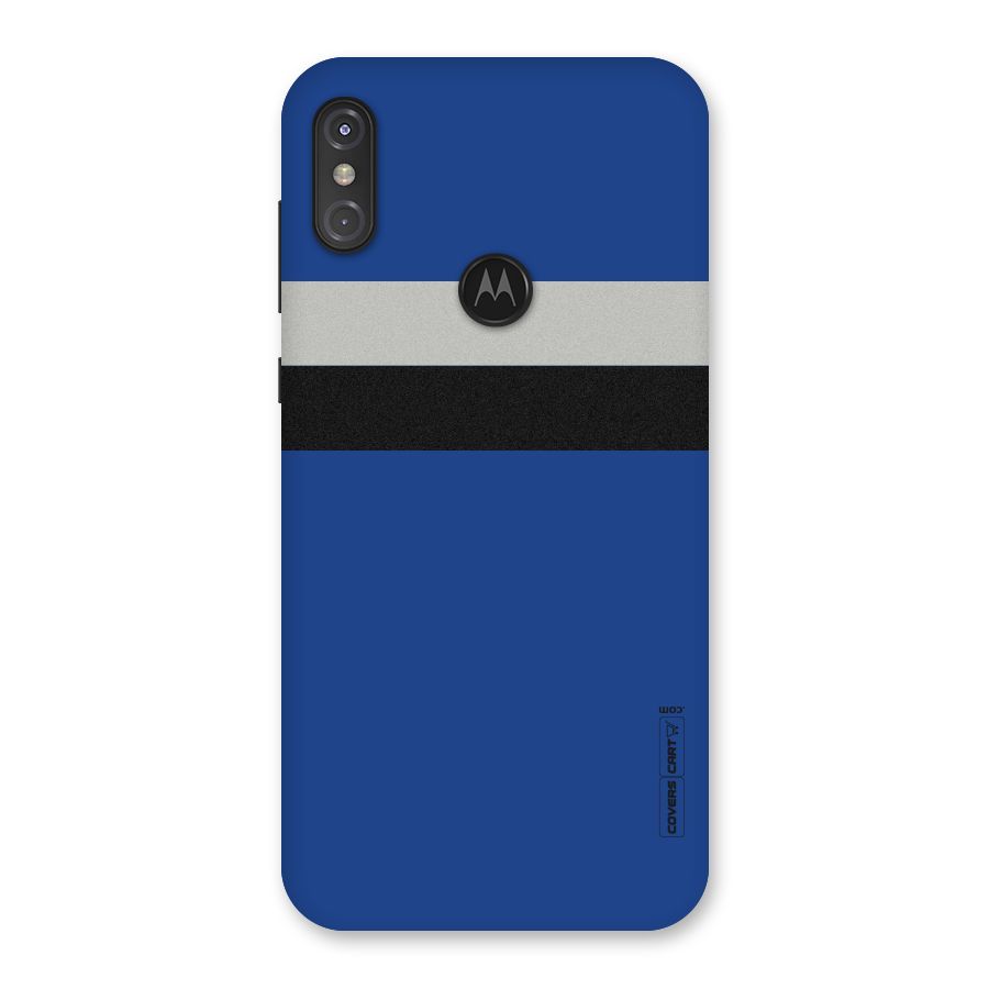Grey Black Strips Back Case for Motorola One Power