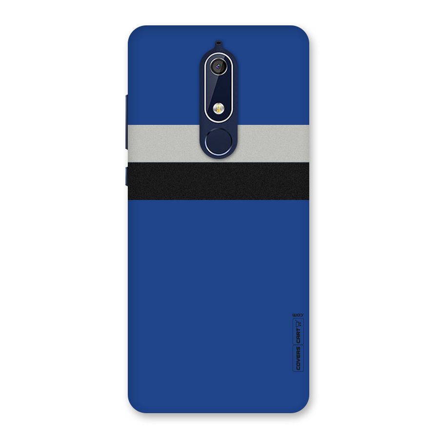 Grey Black Strips Back Case for Nokia 5.1