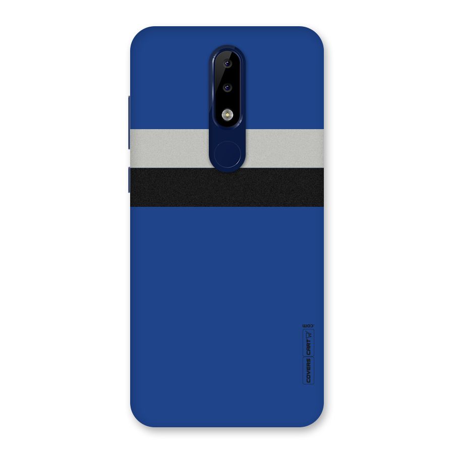 Grey Black Strips Back Case for Nokia 5.1 Plus