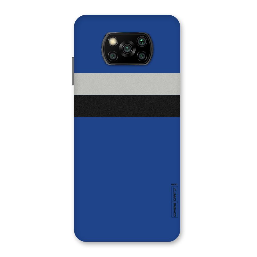 Grey Black Strips Back Case for Poco X3