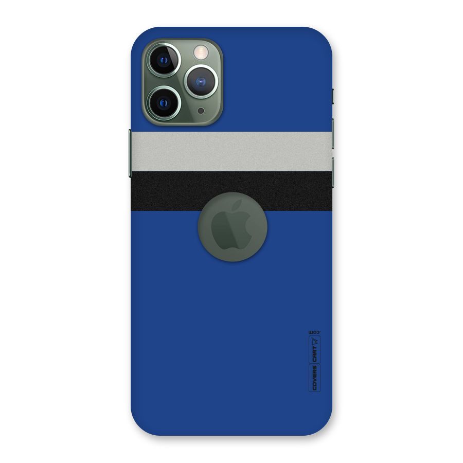 Grey Black Strips Back Case for iPhone 11 Pro Logo  Cut
