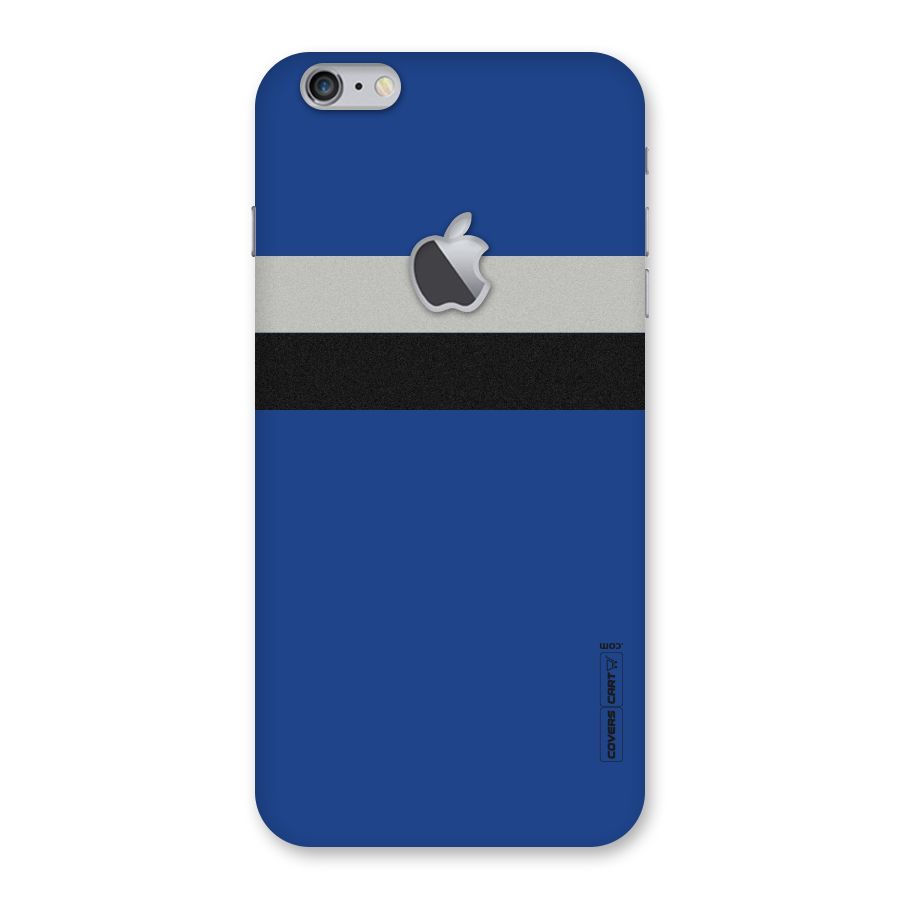 Grey Black Strips Back Case for iPhone 6 Plus 6S Plus Logo Cut