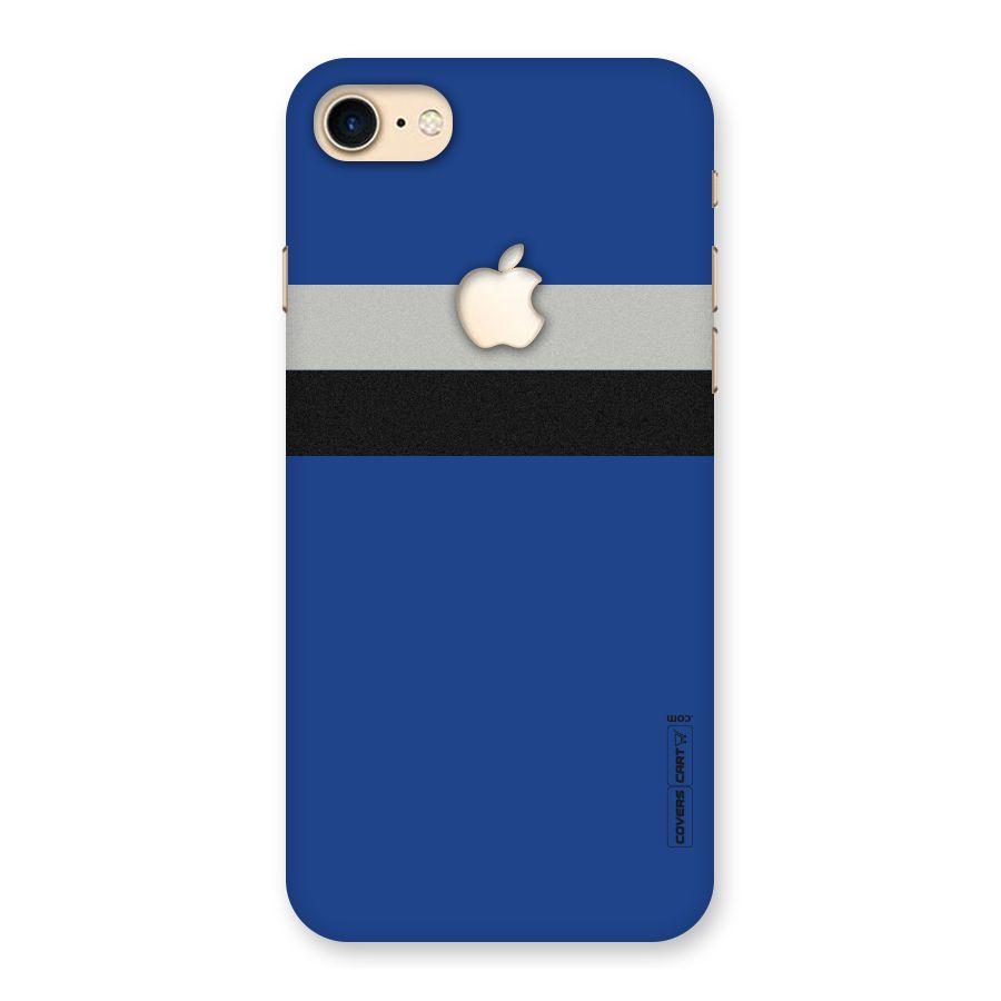 Grey Black Strips Back Case for iPhone 7 Apple Cut