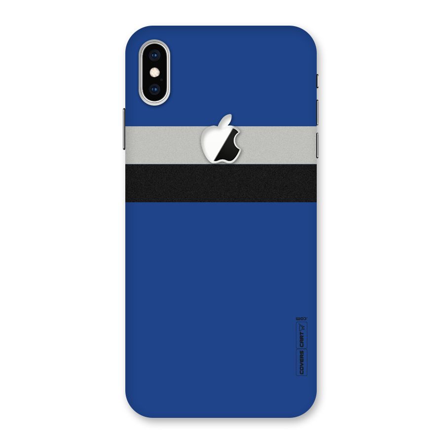Grey Black Strips Back Case for iPhone XS Max Apple Cut