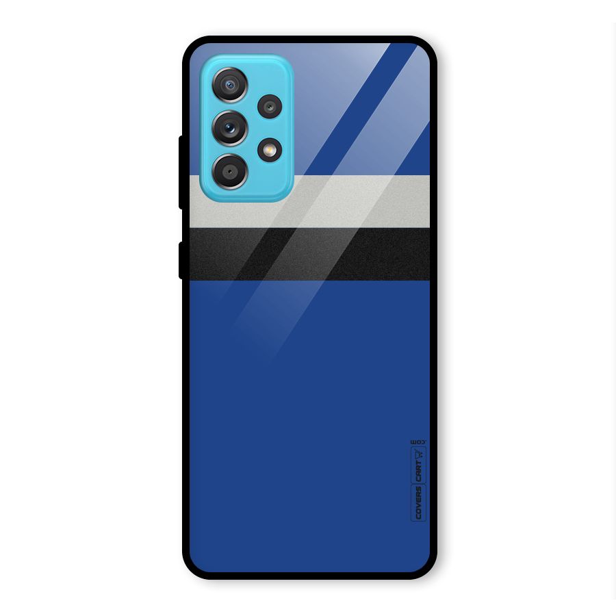 Grey Black Strips Glass Back Case for Galaxy A52s 5G