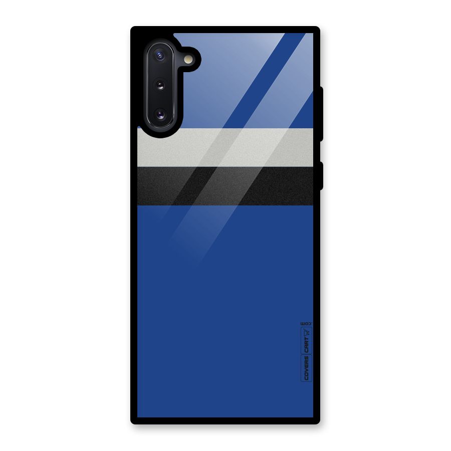 Grey Black Strips Glass Back Case for Galaxy Note 10