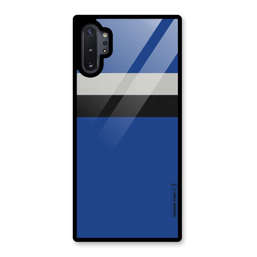 Grey Black Strips Glass Back Case for Galaxy Note 10 Plus