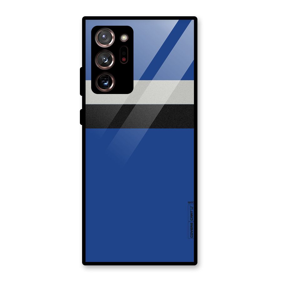 Grey Black Strips Glass Back Case for Galaxy Note 20 Ultra