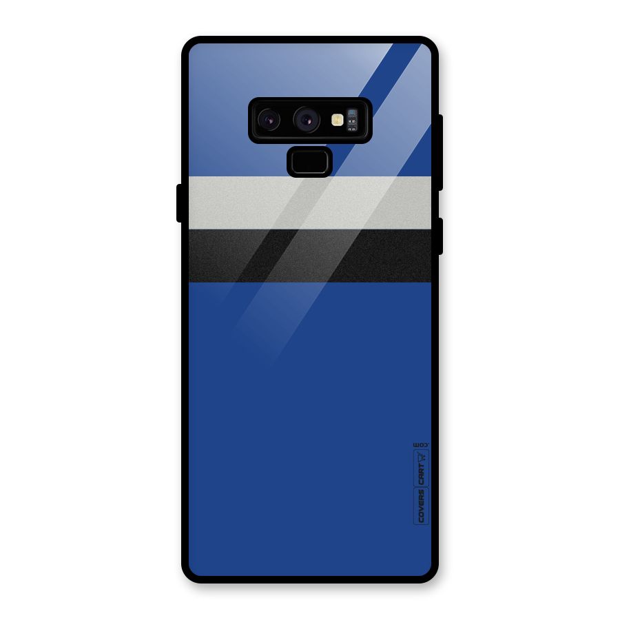 Grey Black Strips Glass Back Case for Galaxy Note 9