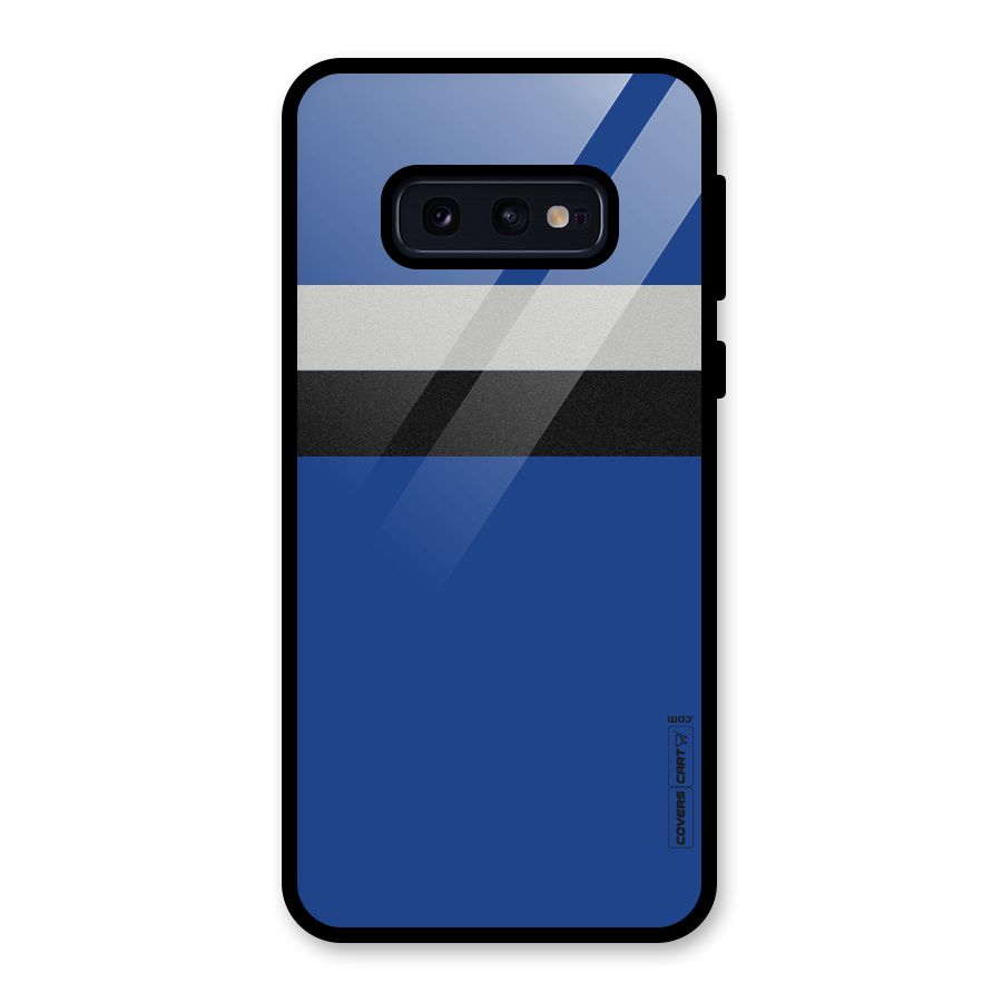 Grey Black Strips Glass Back Case for Galaxy S10e
