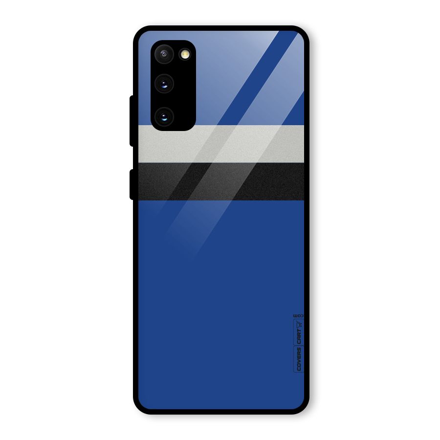 Grey Black Strips Glass Back Case for Galaxy S20 FE 5G