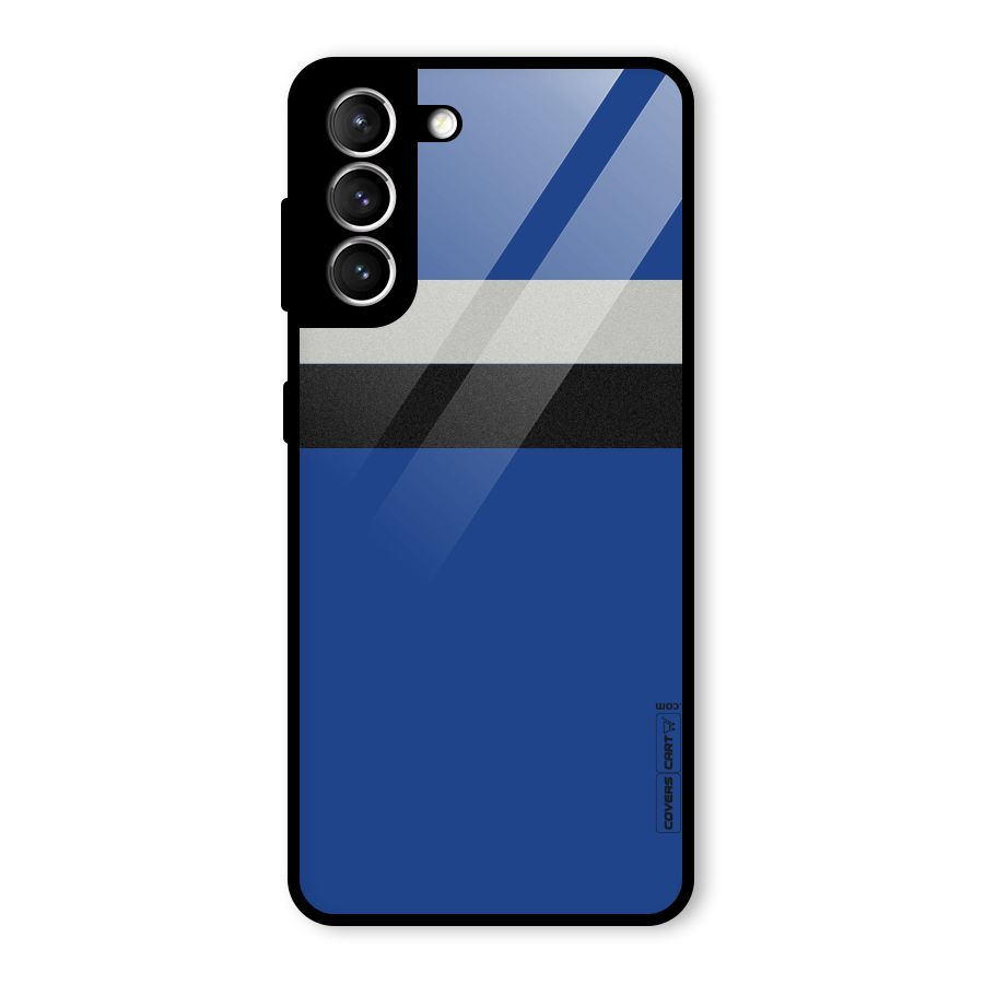 Grey Black Strips Glass Back Case for Galaxy S21 5G