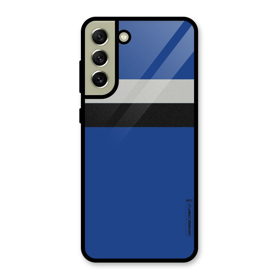 Grey Black Strips Glass Back Case for Galaxy S21 FE 5G