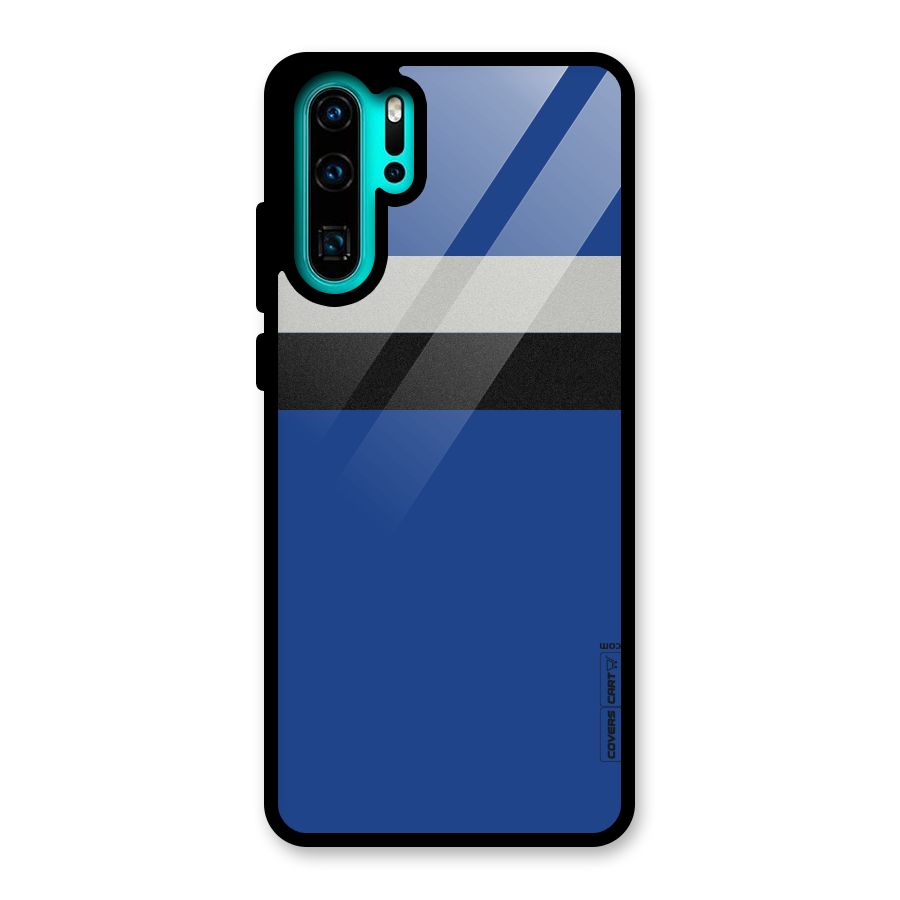 Grey Black Strips Glass Back Case for Huawei P30 Pro