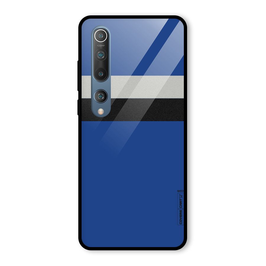 Grey Black Strips Glass Back Case for Mi 10