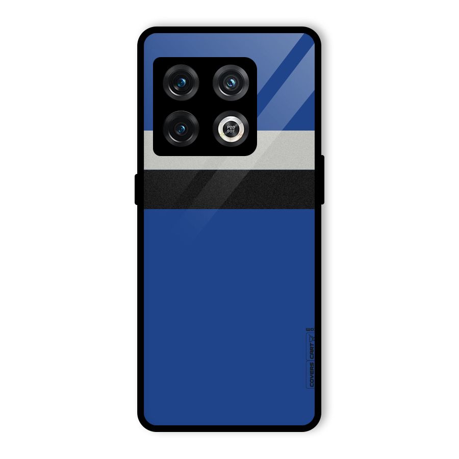 Grey Black Strips Glass Back Case for OnePlus 10 Pro 5G