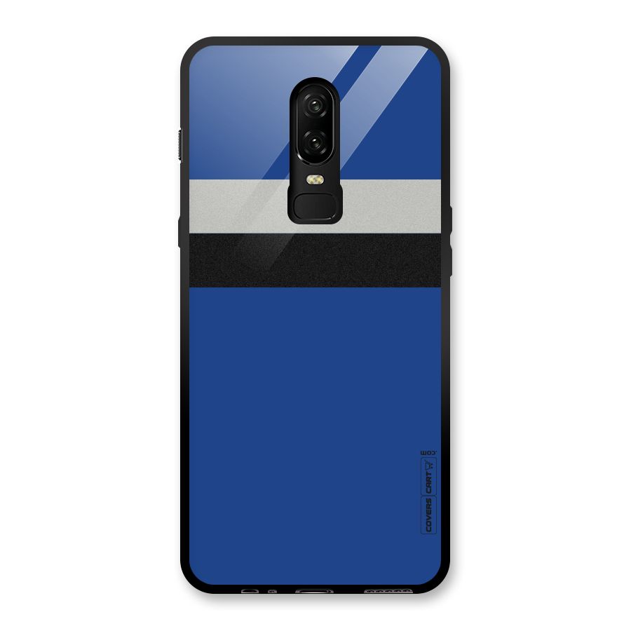 Grey Black Strips Glass Back Case for OnePlus 6