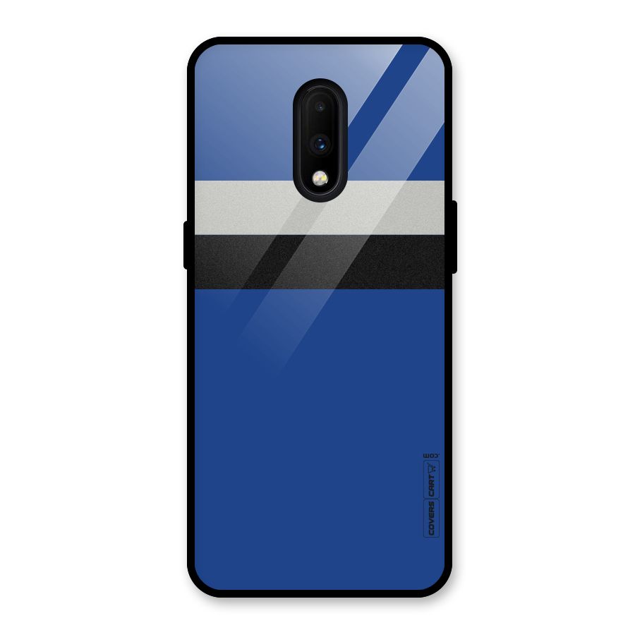 Grey Black Strips Glass Back Case for OnePlus 7