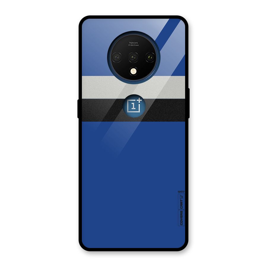 Grey Black Strips Glass Back Case for OnePlus 7T