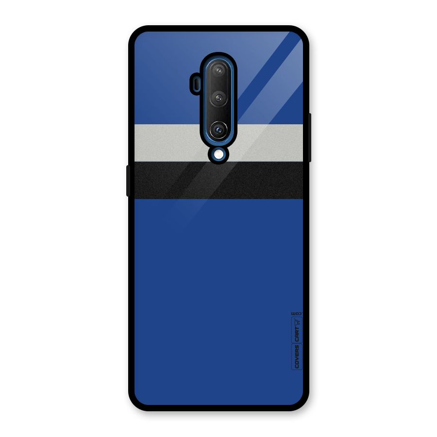 Grey Black Strips Glass Back Case for OnePlus 7T Pro