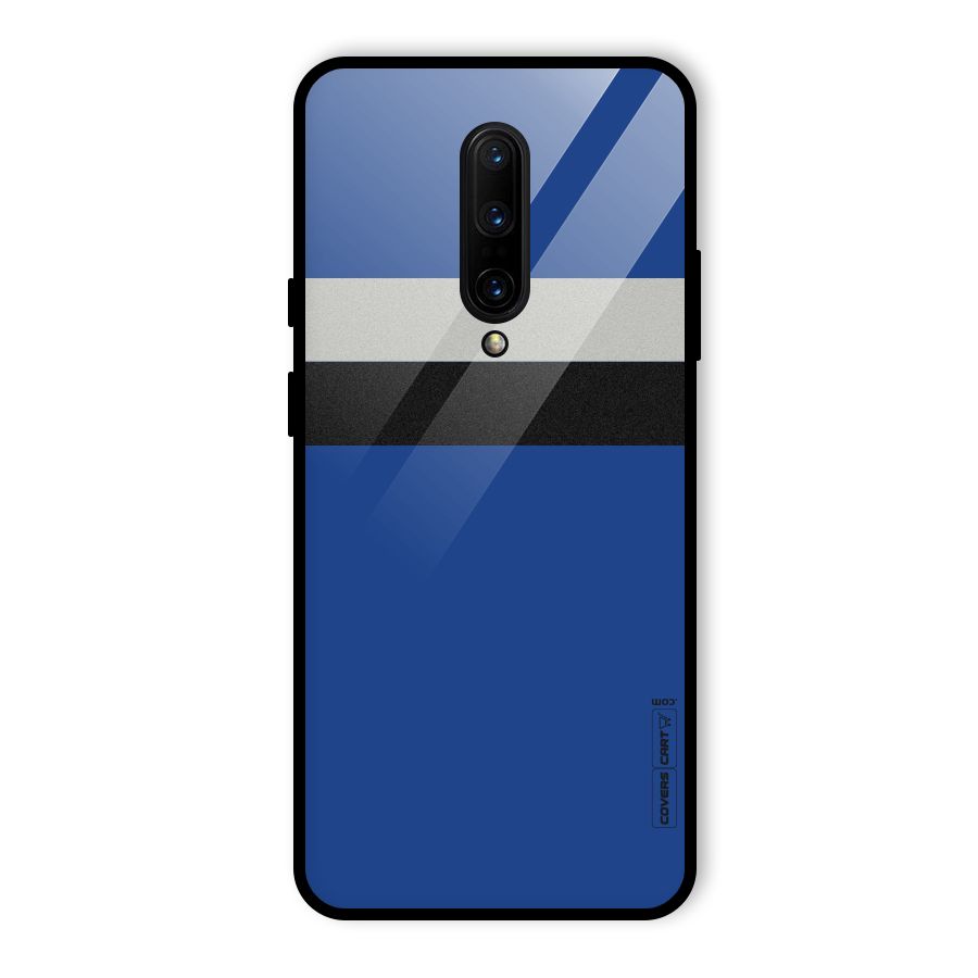 Grey Black Strips Glass Back Case for OnePlus 7 Pro