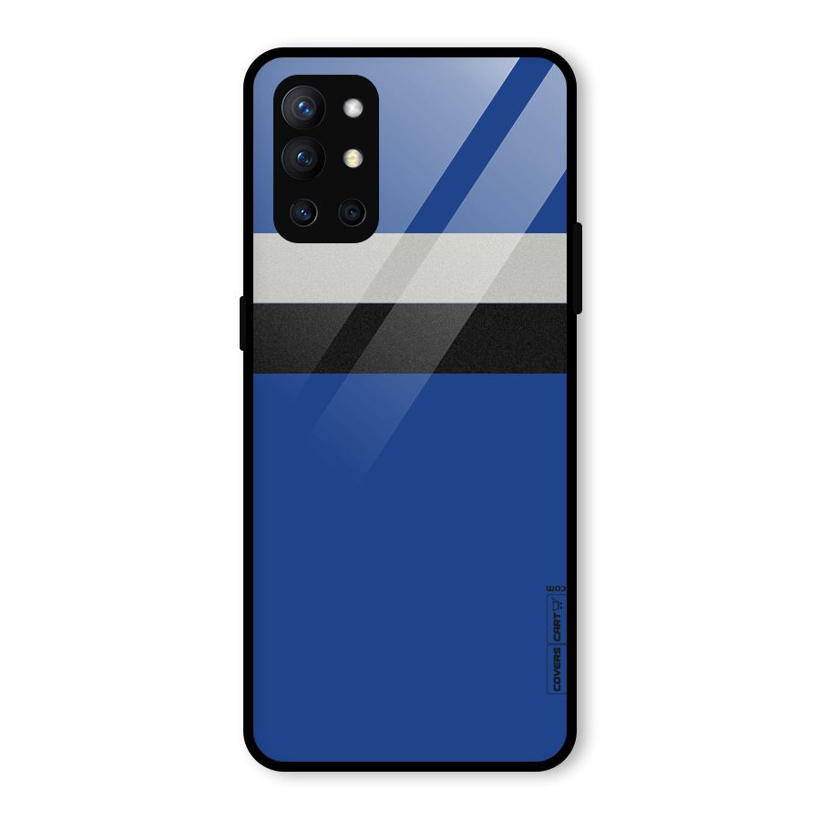 Grey Black Strips Glass Back Case for OnePlus 9R