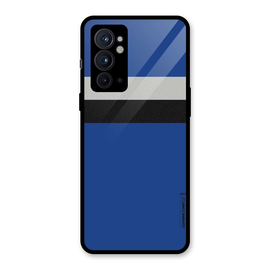 Grey Black Strips Glass Back Case for OnePlus 9RT 5G