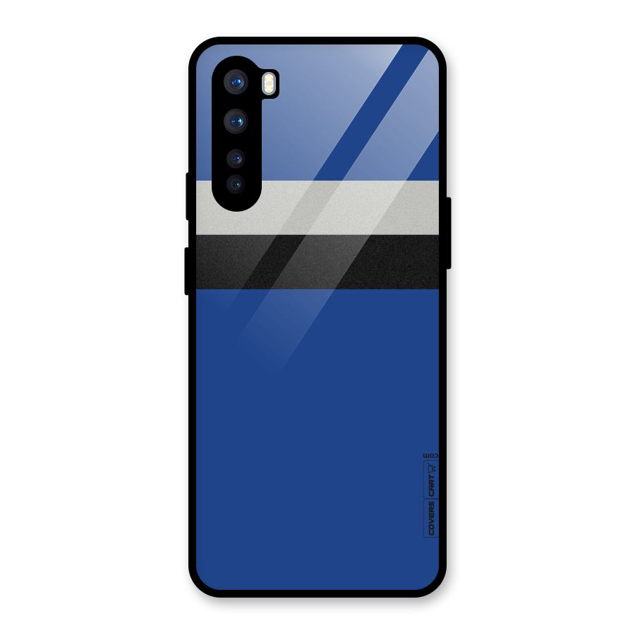 Grey Black Strips Glass Back Case for OnePlus Nord