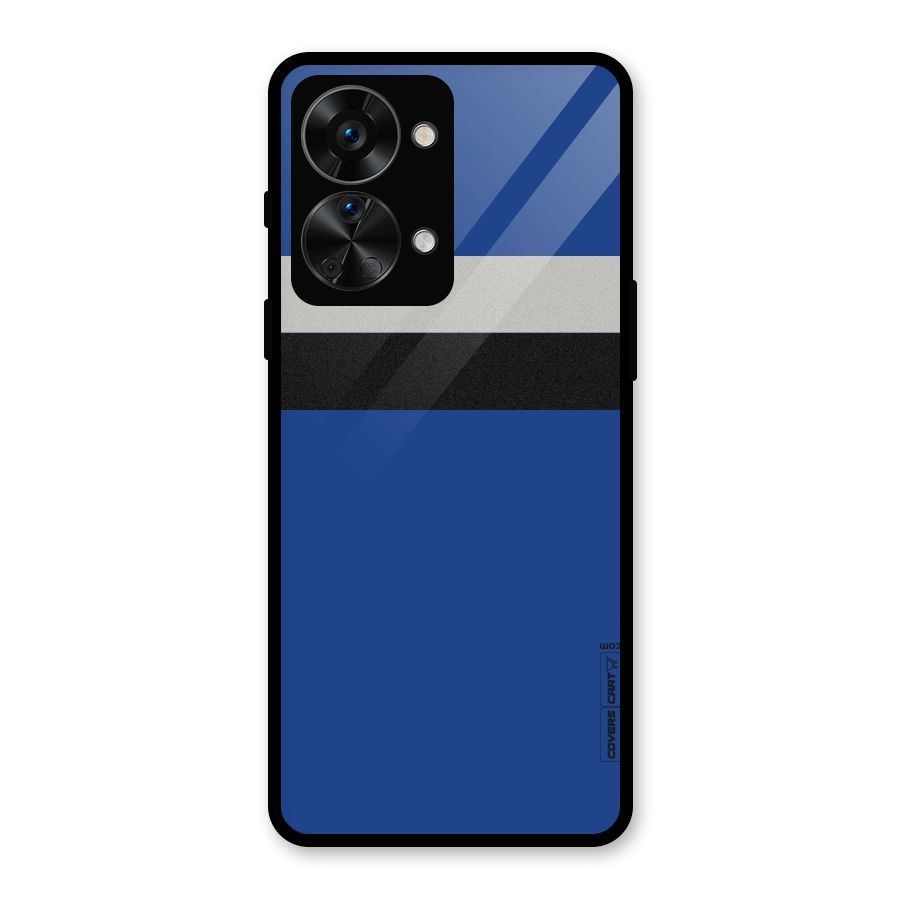 Grey Black Strips Glass Back Case for OnePlus Nord 2T