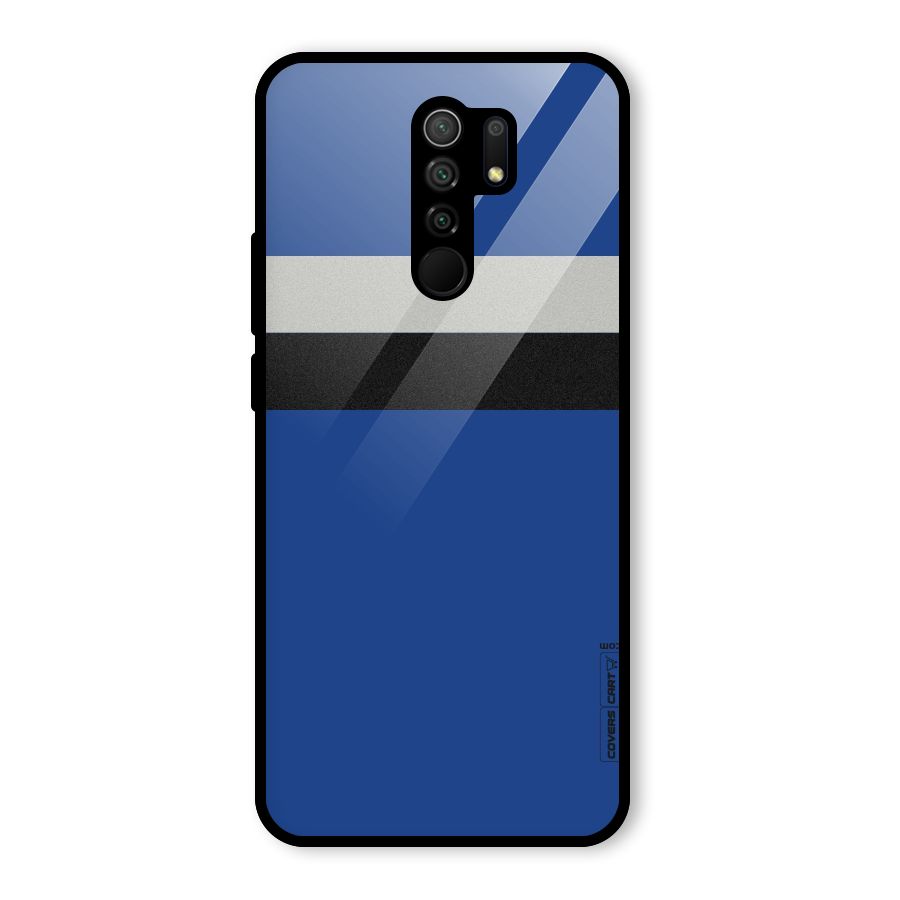 Grey Black Strips Glass Back Case for Poco M2