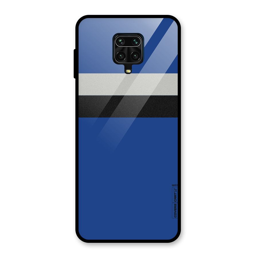 Grey Black Strips Glass Back Case for Poco M2 Pro