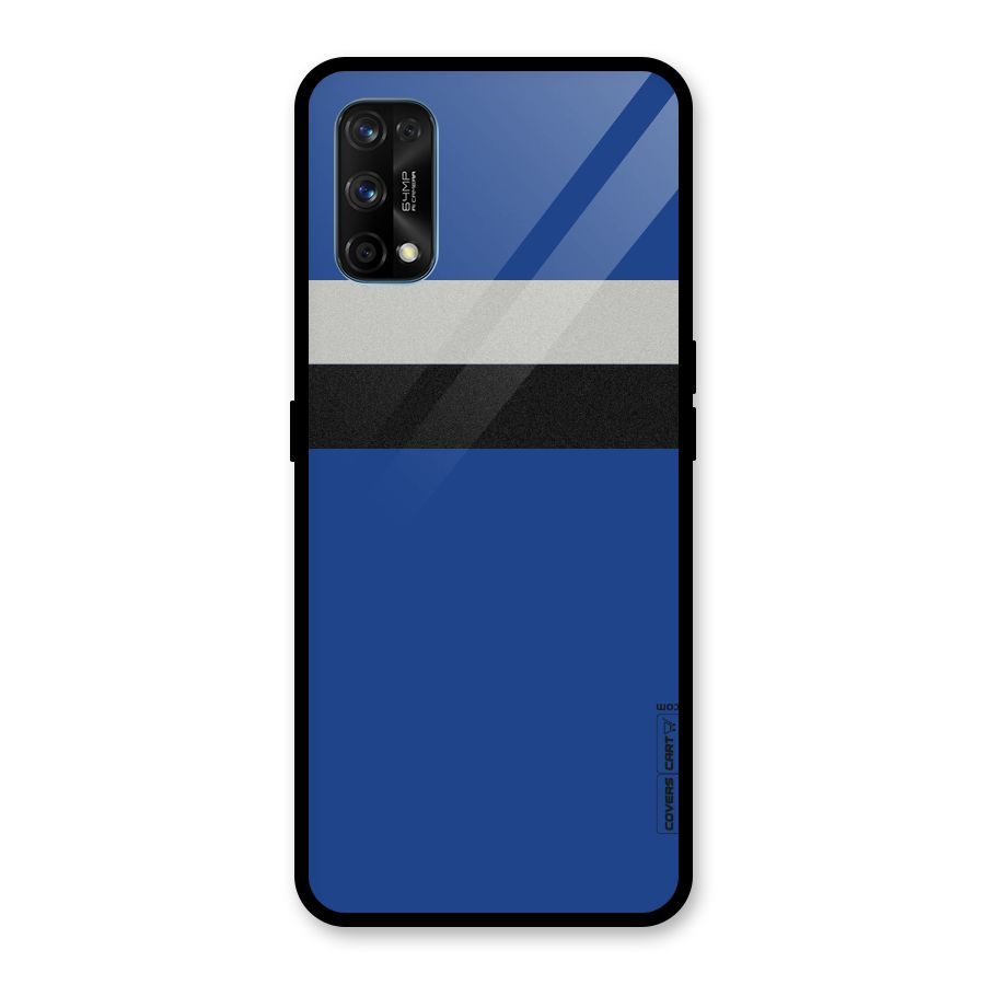 Grey Black Strips Glass Back Case for Realme 7 Pro