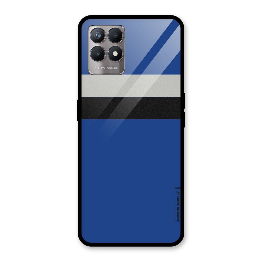 Grey Black Strips Glass Back Case for Realme Narzo 50