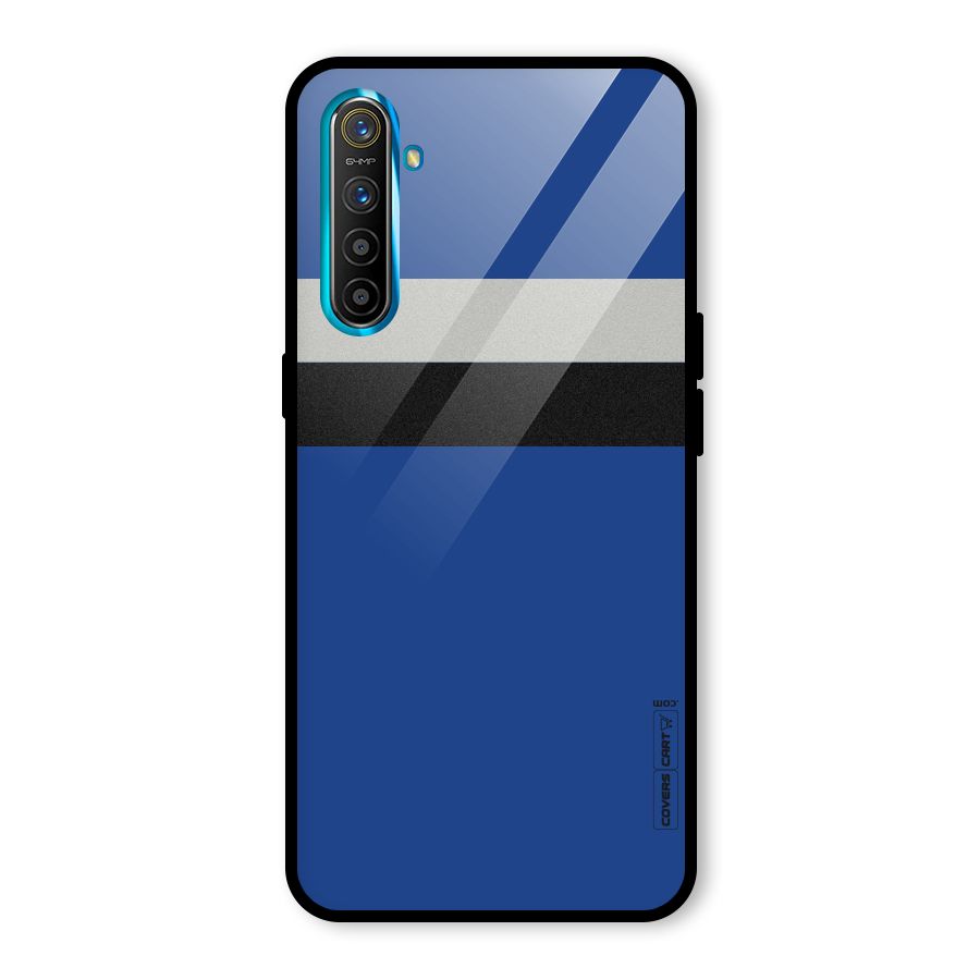 Grey Black Strips Glass Back Case for Realme X2
