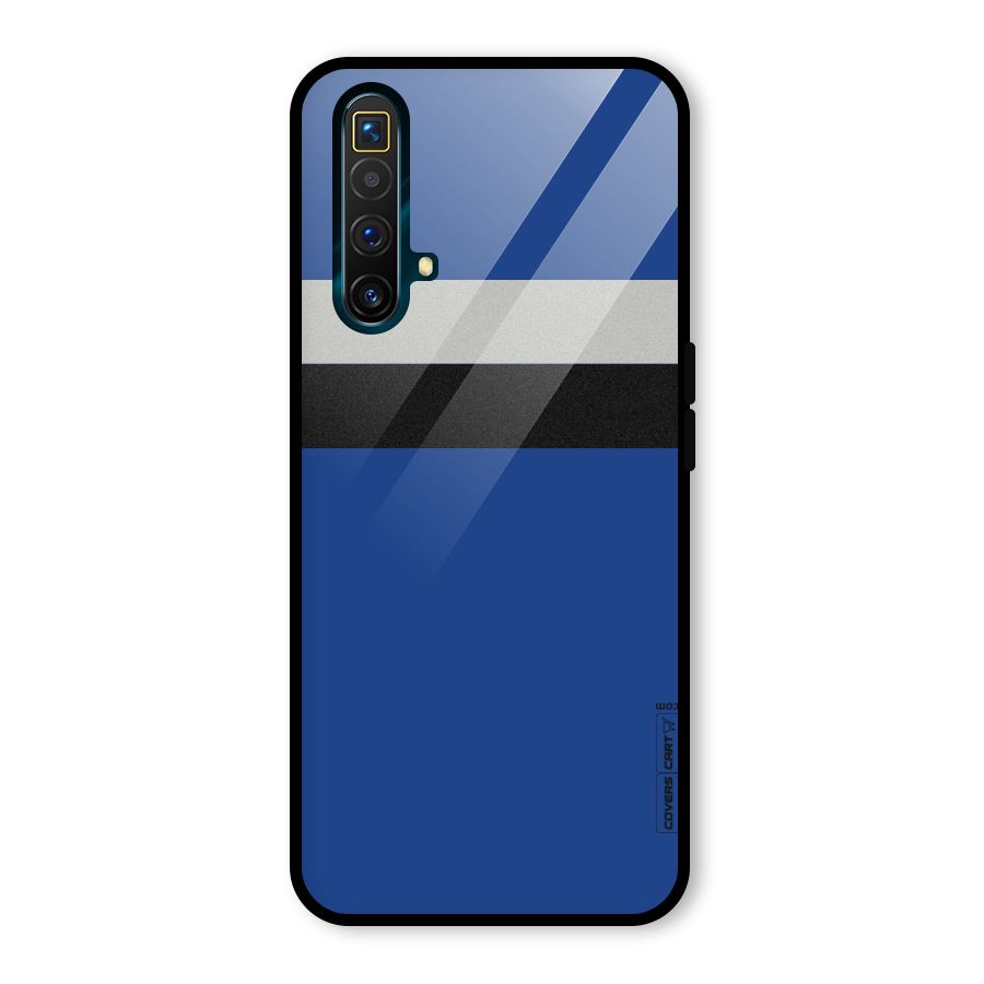 Grey Black Strips Glass Back Case for Realme X3 SuperZoom