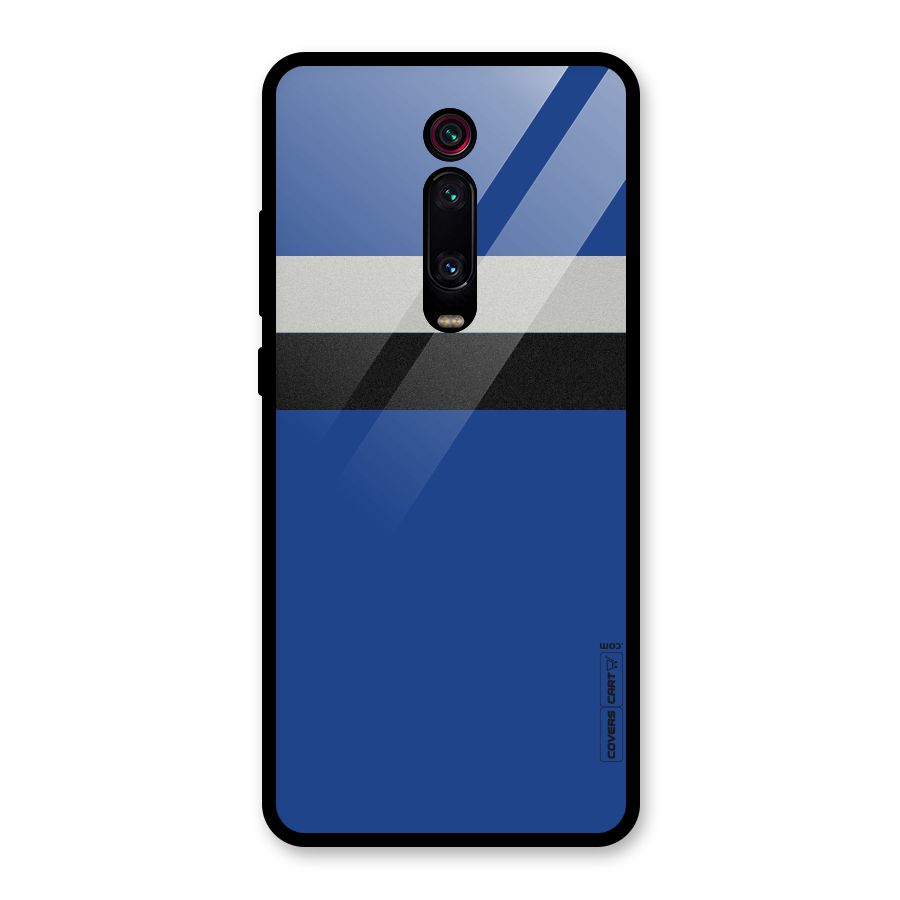 Grey Black Strips Glass Back Case for Redmi K20 Pro